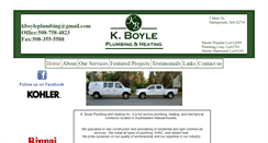 Desktop Screenshot of kboyleplumbing.com