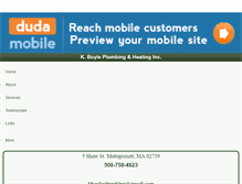 Tablet Screenshot of kboyleplumbing.com